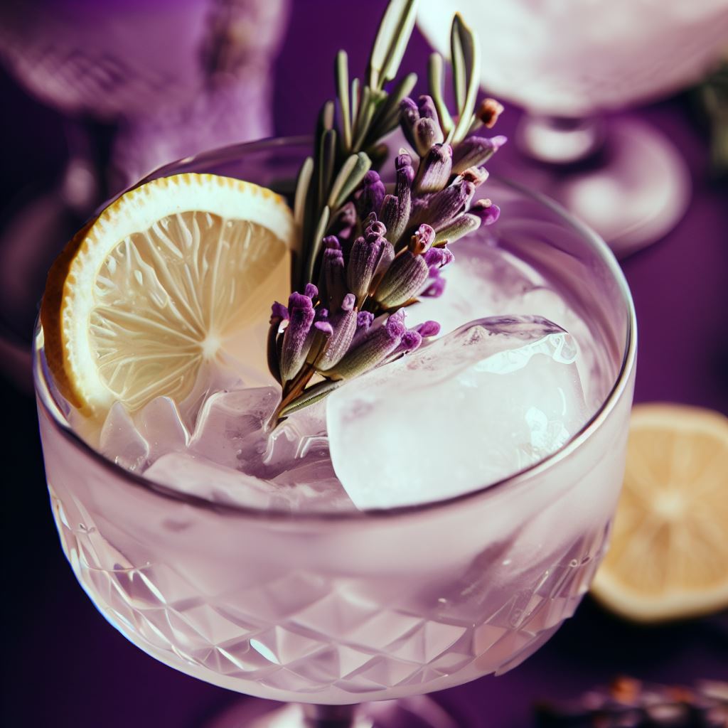 lavender garnish cocktail idea