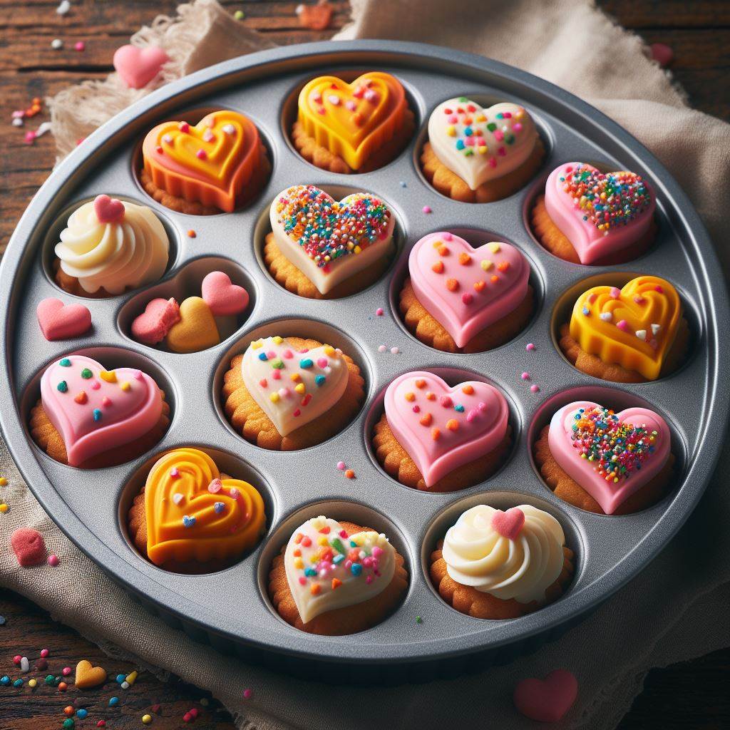 Heart-Shaped Mini Cakes