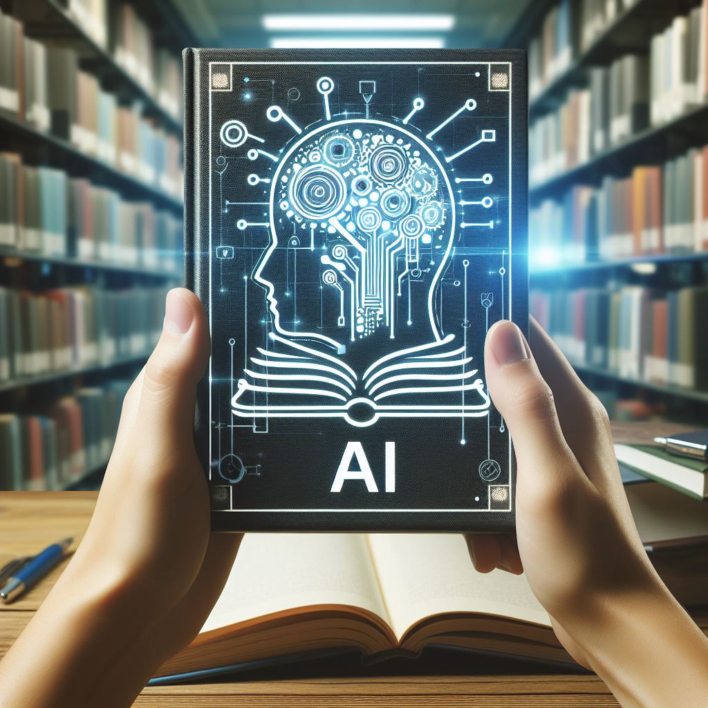 A logo or image to represent AI on a university library guide