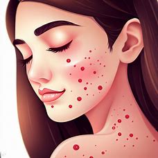 Illustrate the beauty of small red dots on the skin known as petechiae
