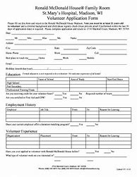 Image result for McDonald Employment Application Printable