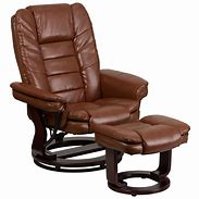 Image result for Leather Swivel Recliner Chair and Footstool