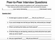Image result for Peer Interview Questions Template