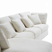 Image result for Chubby Sectional, 91 Inch / White Linen / Facing Left