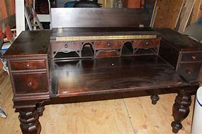 Image result for Dark Wood Antique Desk