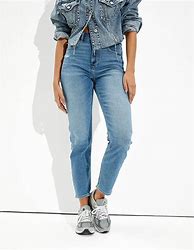 Image result for AE Stretch Mom Straight Jean Women's Cool Torn 000 Regular