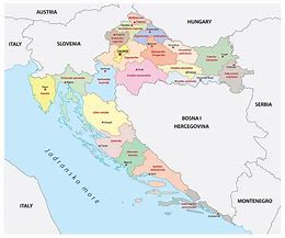 Image result for Croatia Region Map