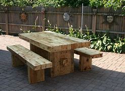 Image result for Rustic Outdoor Patio Tables