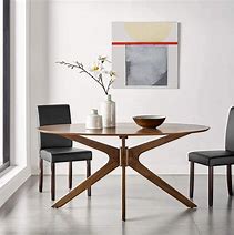 Image result for oval wooden dining table