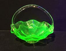 Image result for Freeform Vaseline Glass Basket