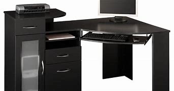 Image result for Black Corner Desks for Small Spaces