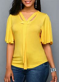 Image result for Plus Size Yellow Lace Blouse