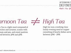Image result for High Tea vs Low Tea