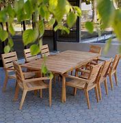 Image result for Teak Outdoor Dining Table