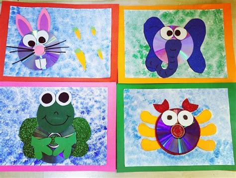 CD Disk Animal Crafts for Kids   Kids Art & Craft