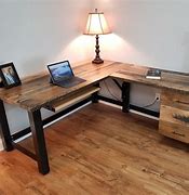 Image result for wooden corner computer desk