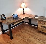 Image result for Creative Rustic Wood Desk
