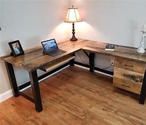 Image result for Black and Wood Desk