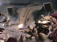 Image result for Warhammer 40K Space Marines vs Tau