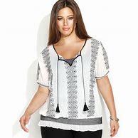 Image result for Plus Size Peasant Tops Satin