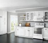 Image result for White Cabinets Black Appliances