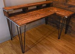 Image result for Rustic Wood Corner Desk