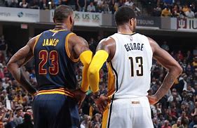 Image result for Paul George Dunking LeBron