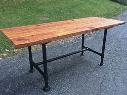 Image result for Rustic Wooden Desk Bases