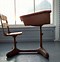 Image result for Old School Desk with Attached Chair