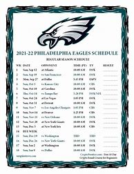 Image result for Phillidelphi Eagles City NFL Schedule Printable
