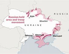 Image result for Map of Ukraine War with Russia