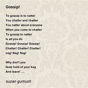 Image result for Gossip Poem