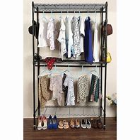 Image result for Double Clothes Rack in Closet