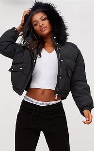Image result for Cropped Puffer Coat
