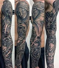 Image result for Religious Sleeve Tattoos
