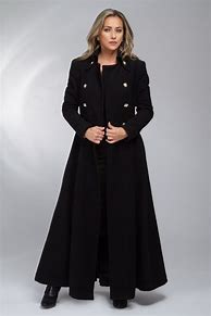 Image result for Maxi Coat Women Wool Royal Blue Color
