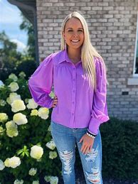 Image result for Chico's Long Sleeve Blouse: Blue Tops - Size Small