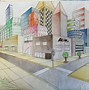Image result for City Street Drawing 2D Colour
