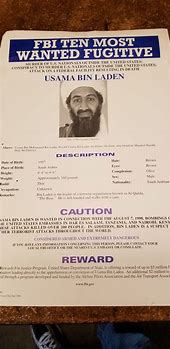 Image result for FBI Wanted Poster Bin Laden