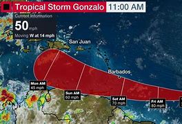 Image result for Tropical Storm Gonzalo Forecast