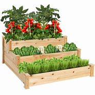 Image result for wooden raised gardening planter