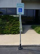 Image result for Handicap Parking Sign Post
