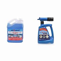 Image result for Wet & Forget Roof And Siding Cleaner For Easy Removal Of Mold, Mildew And Algae Stains, Bleach-Free Formula, 48 OZ. Hose End,805048,Blue