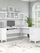 Image result for Wood Desk with Hutch L-Shape