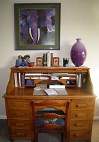 Image result for Rustic Wooden Desk Set