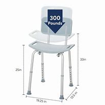 Image result for Drive Medical Bathroom Safety Shower Tub Bench Chair With Back, Gray
