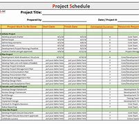 Image result for Project Management Schedule Example