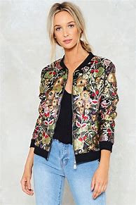Image result for Floral Bomber Jacket with Leather Wide Pants