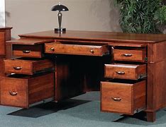 Image result for Solid Wood Office Desk Furniture