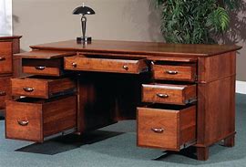 Image result for Solid Wood Executive Desk Set